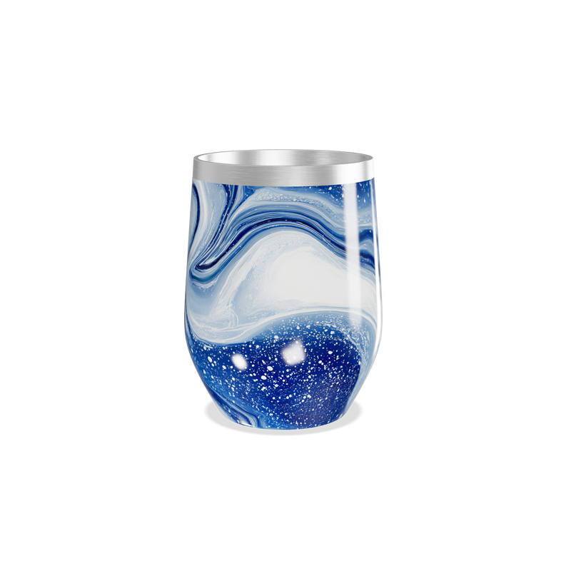 Copo Térmico Slim - Mármore Azul Aço Inox