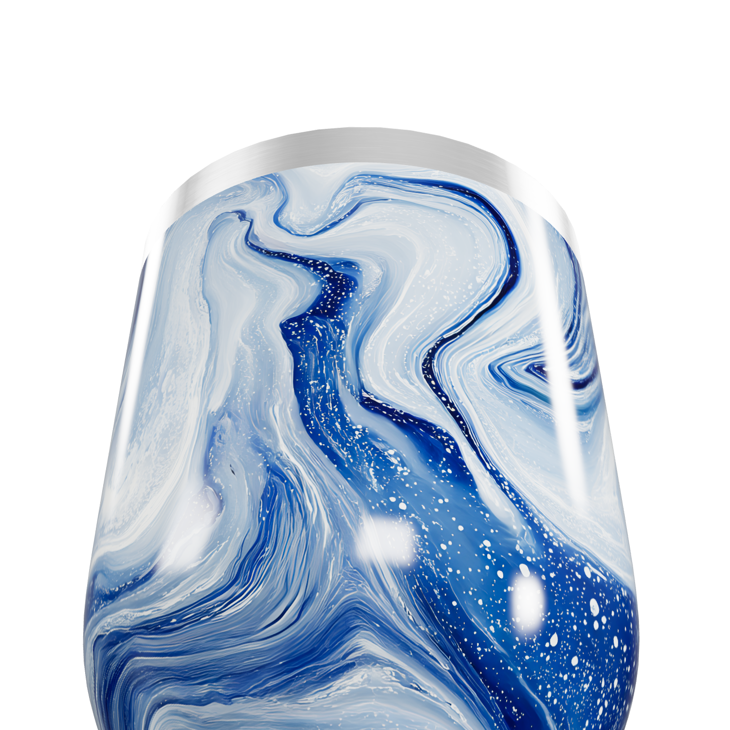 Copo Térmico Slim - Mármore Azul Aço Inox