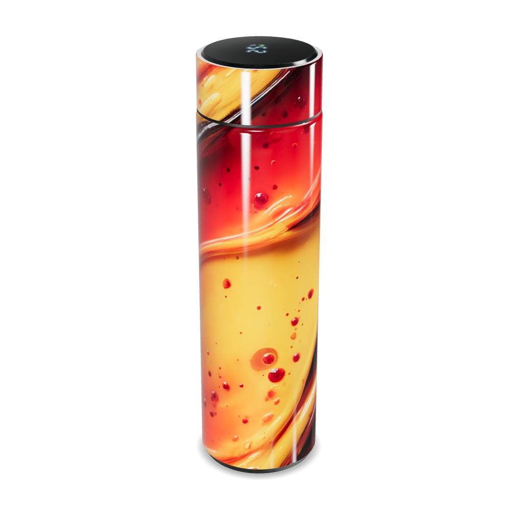 Garrafa Térmica Touch - Vermelho Com Design Abstrato