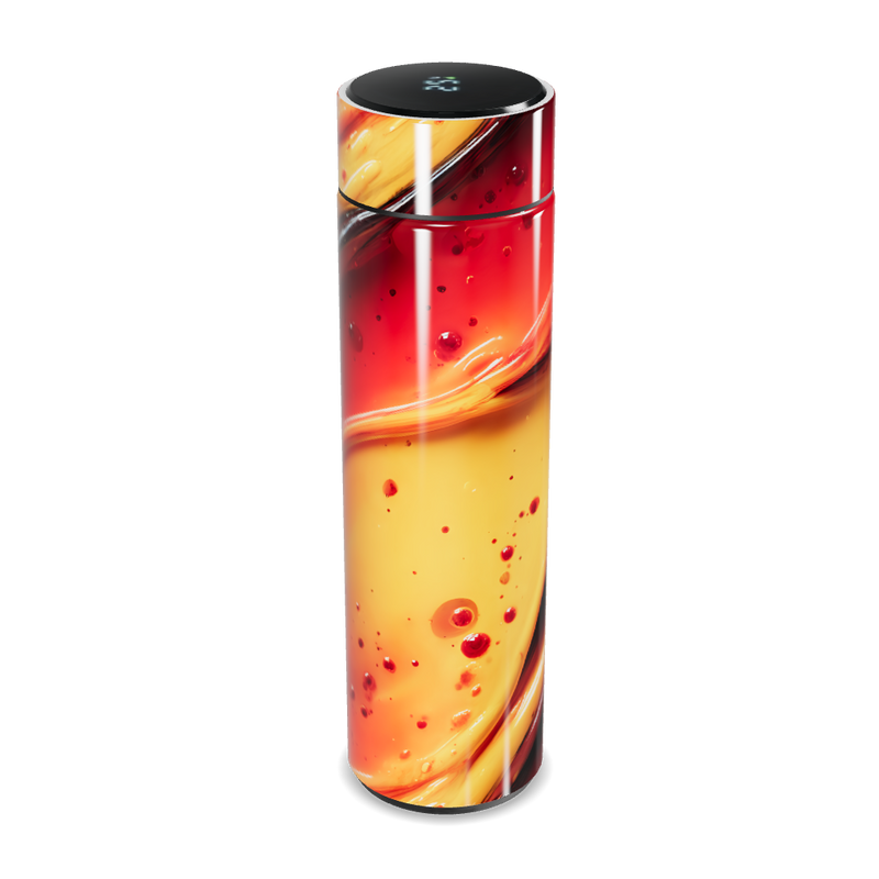 Garrafa Térmica Touch - Vermelho Com Design Abstrato