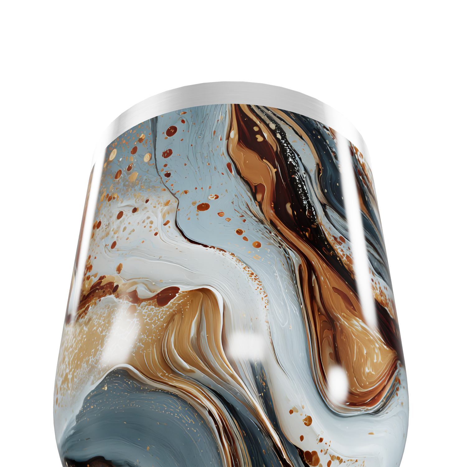 Copo Térmico Slim - Mármore Colorido Aço Inox