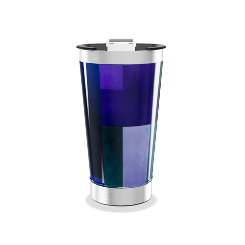 Copo Térmico - Azul Geométrico Inox