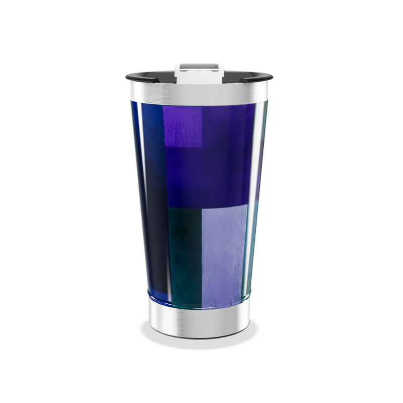 Copo Térmico - Azul Geométrico Inox