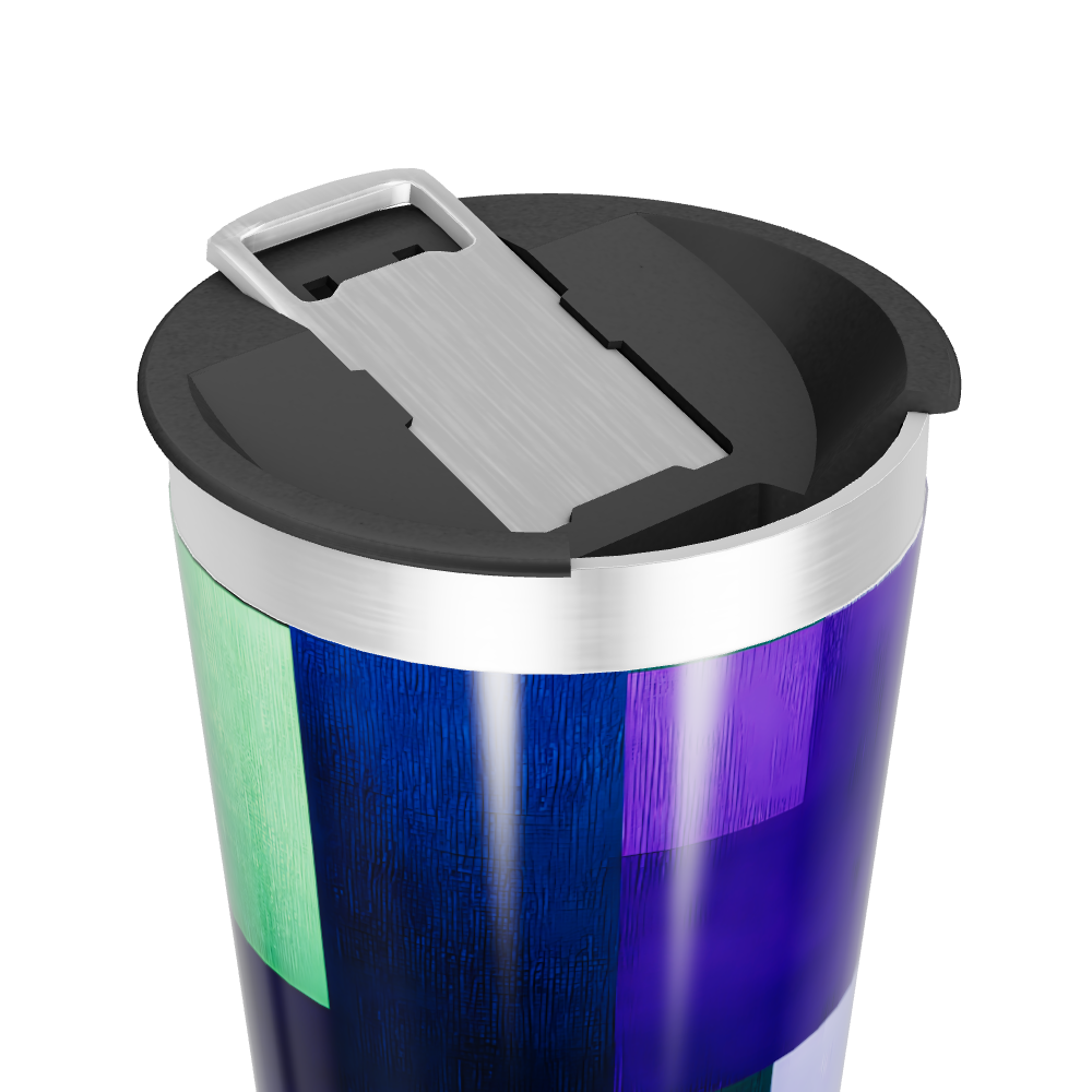 Copo Térmico - Azul Geométrico Inox