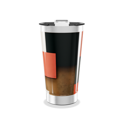 Copo Térmico - Preto com Detalhes Laranja