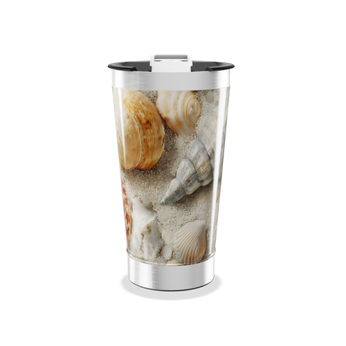 Copo Térmico - Estampa Conchas Marinhas