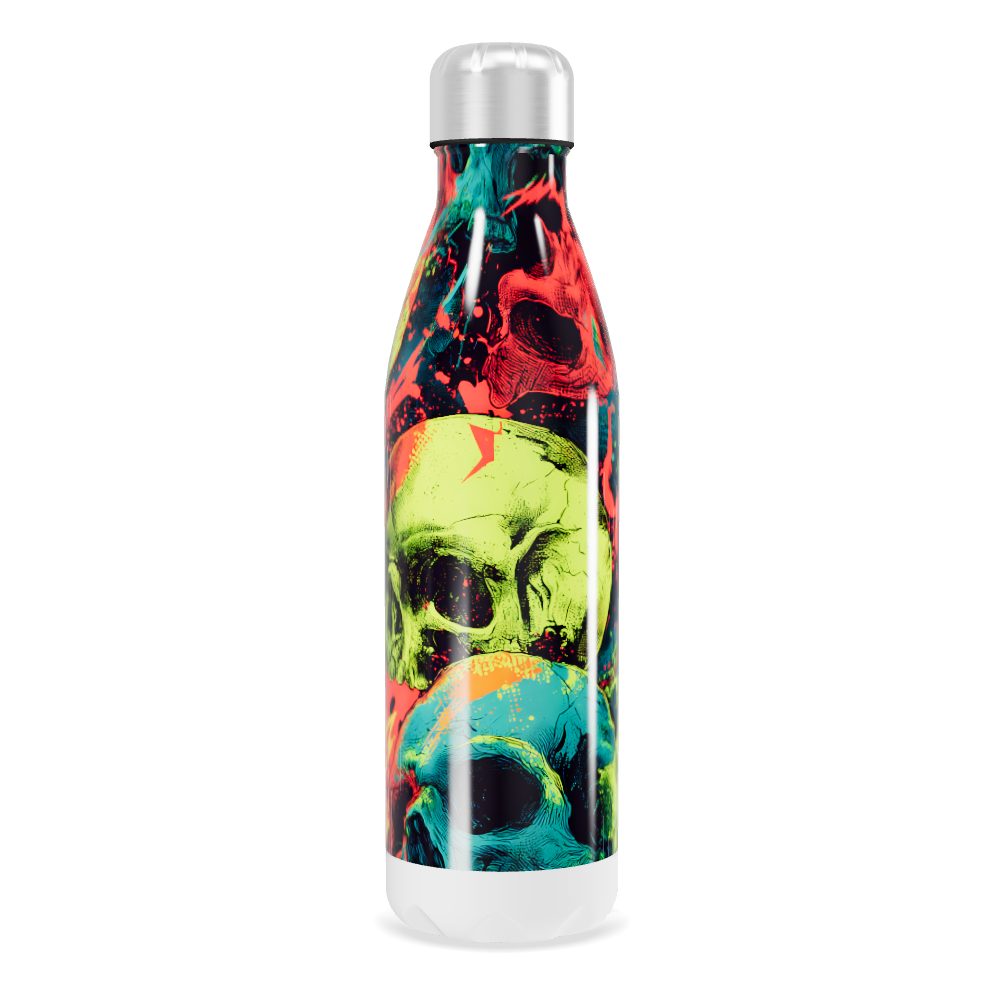 Garrafa Inox - Estampa Caveira Colorida