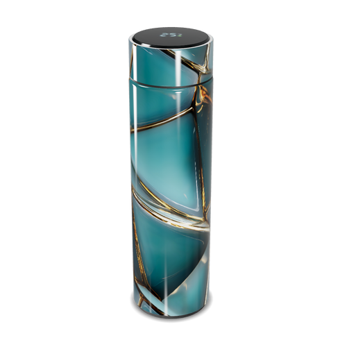 Garrafa Térmica Touch Azul Estampada Vidro