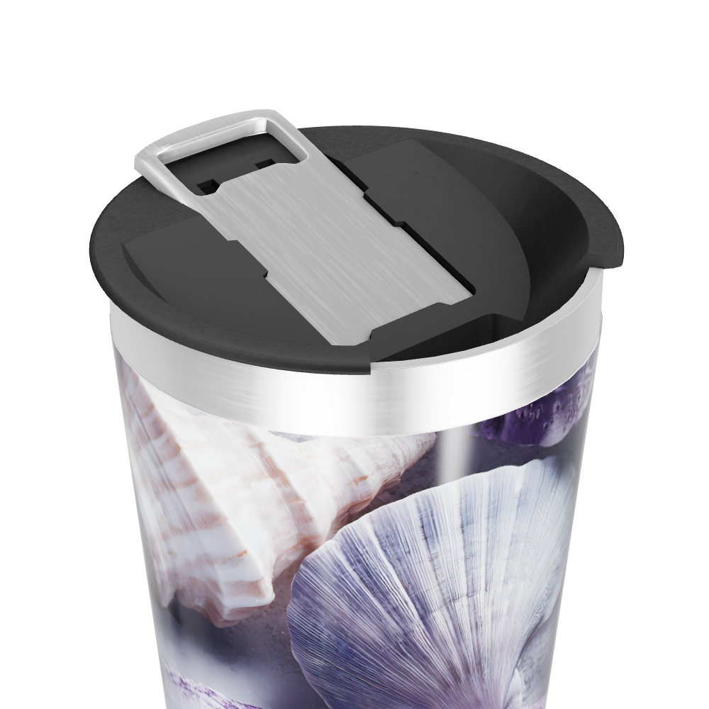 Copo Térmico - Estampa Conchas e Estrelas Marinhas