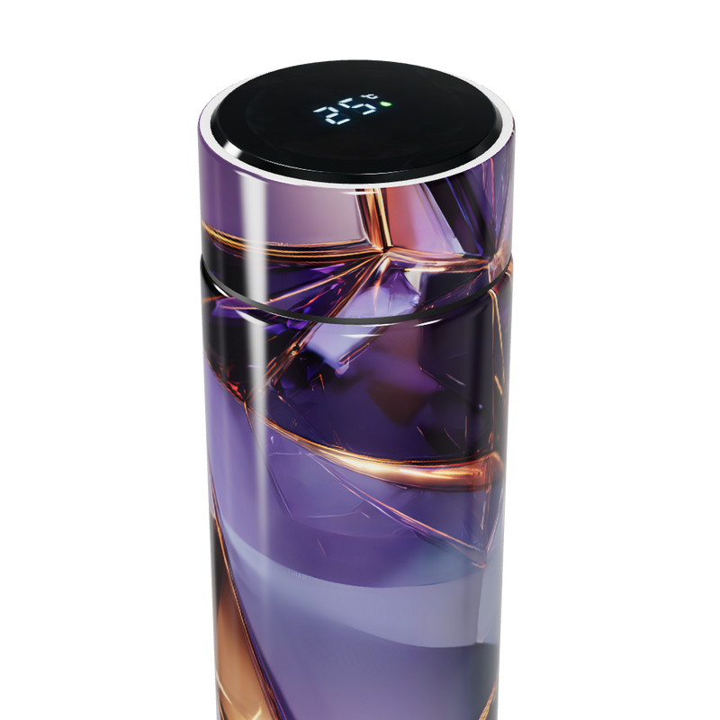 Garrafa Térmica Touch - Roxa com Design Geométrico