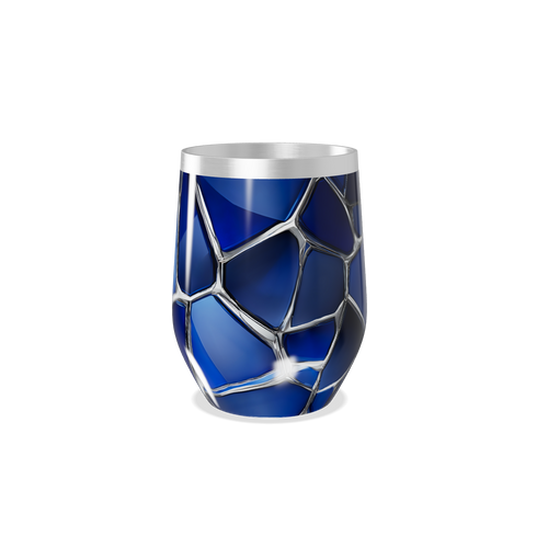 Copo Térmico Slim - Azul com Estampa Geométrica