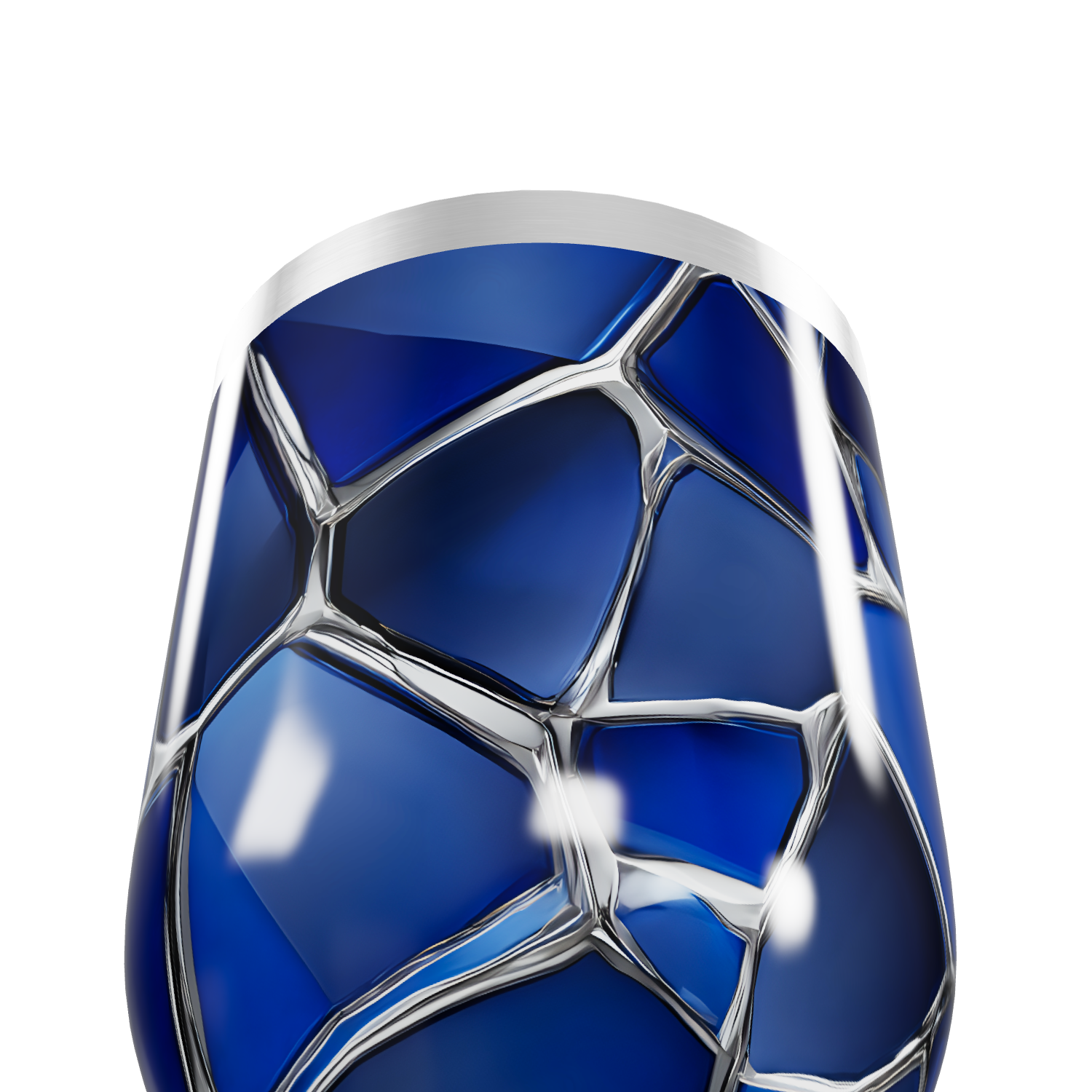 Copo Térmico Slim - Azul com Estampa Geométrica