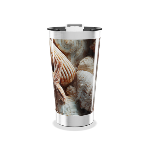 Copo Térmico - Estampa Conchas Oceânicas