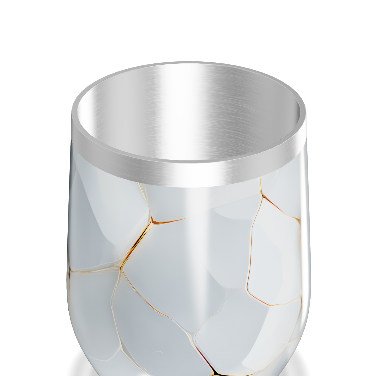 Copo Térmico Slim - Marmorizado Branco