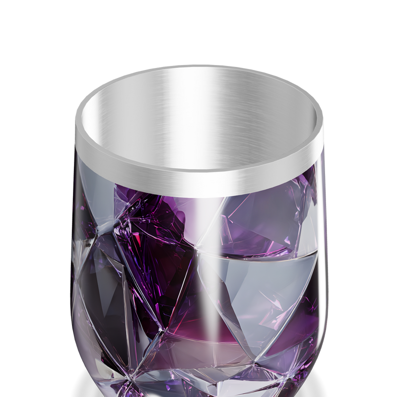 Copo Térmico Slim - Roxo Cristal Facetado