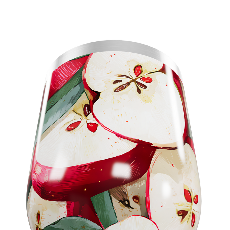 Copo Térmico Slim - Estampa de Maçãs Coloridas