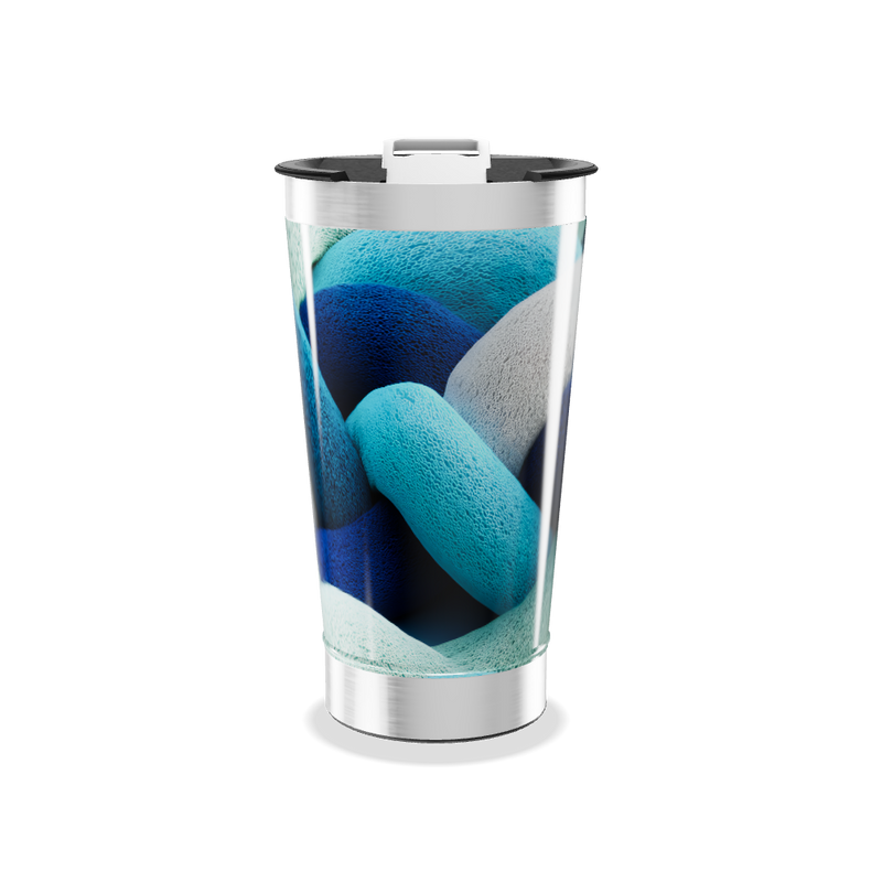 Copo Térmico - Estampa Azul Trançada