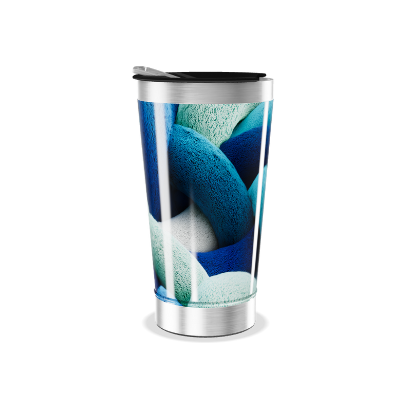 Copo Térmico - Estampa Azul Trançada