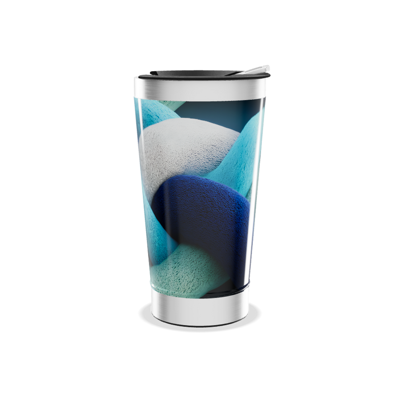 Copo Térmico - Estampa Azul Trançada