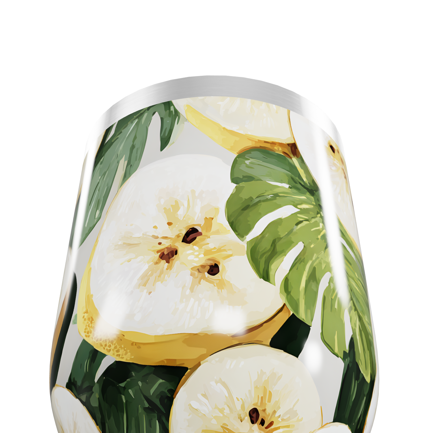 Copo Térmico Slim - Floral Tropical Aço Inox