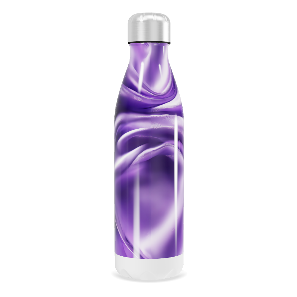 Garrafa Inox - Roxa com Estampa Abstrata