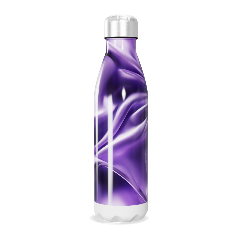 Garrafa Inox - Roxa com Estampa Abstrata