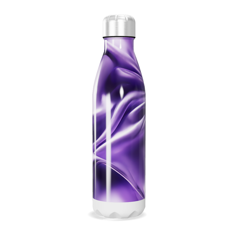 Garrafa Inox - Roxa com Estampa Abstrata