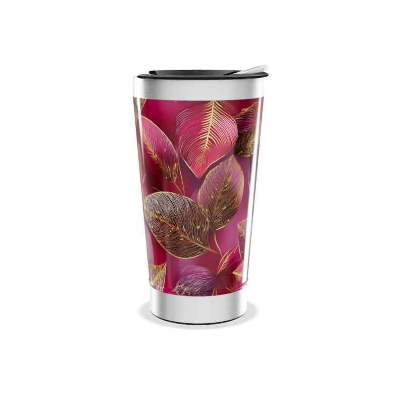 Copo Térmico - Folhas Vermelhas