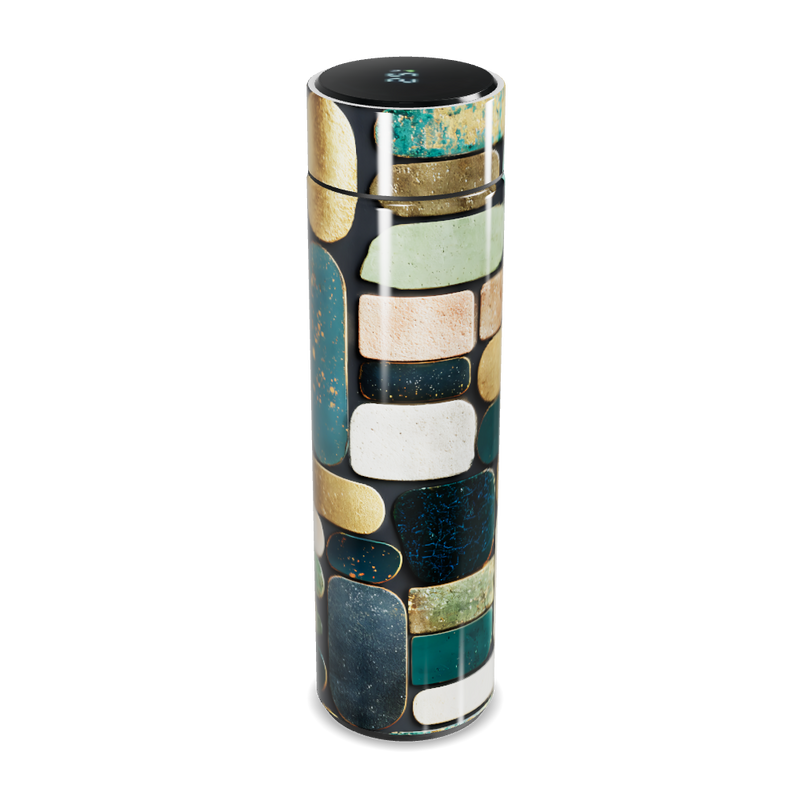 Garrafa Térmica Touch - Estampa Pedras Coloridas