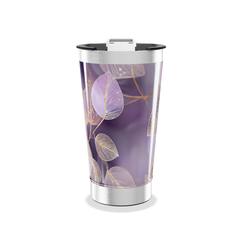 Copo Térmico - Roxo com Folhas