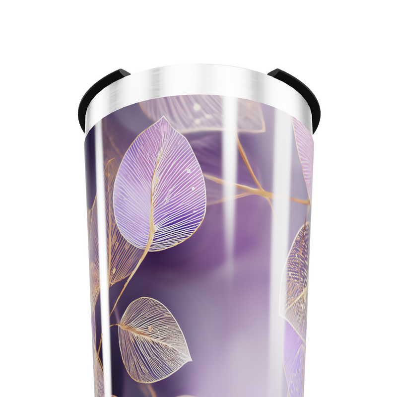 Copo Térmico - Roxo com Folhas