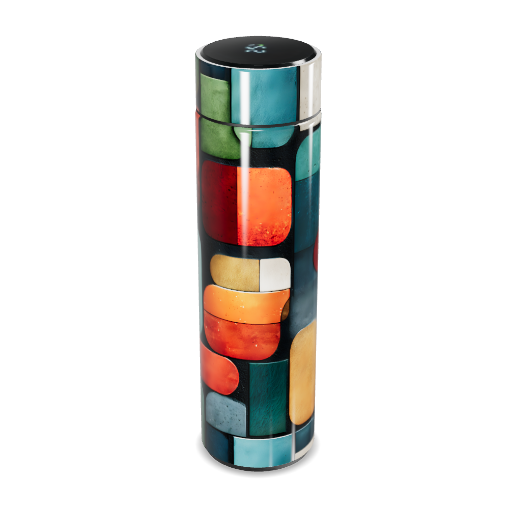 Garrafa Térmica Touch - Estampada Colorida Inox