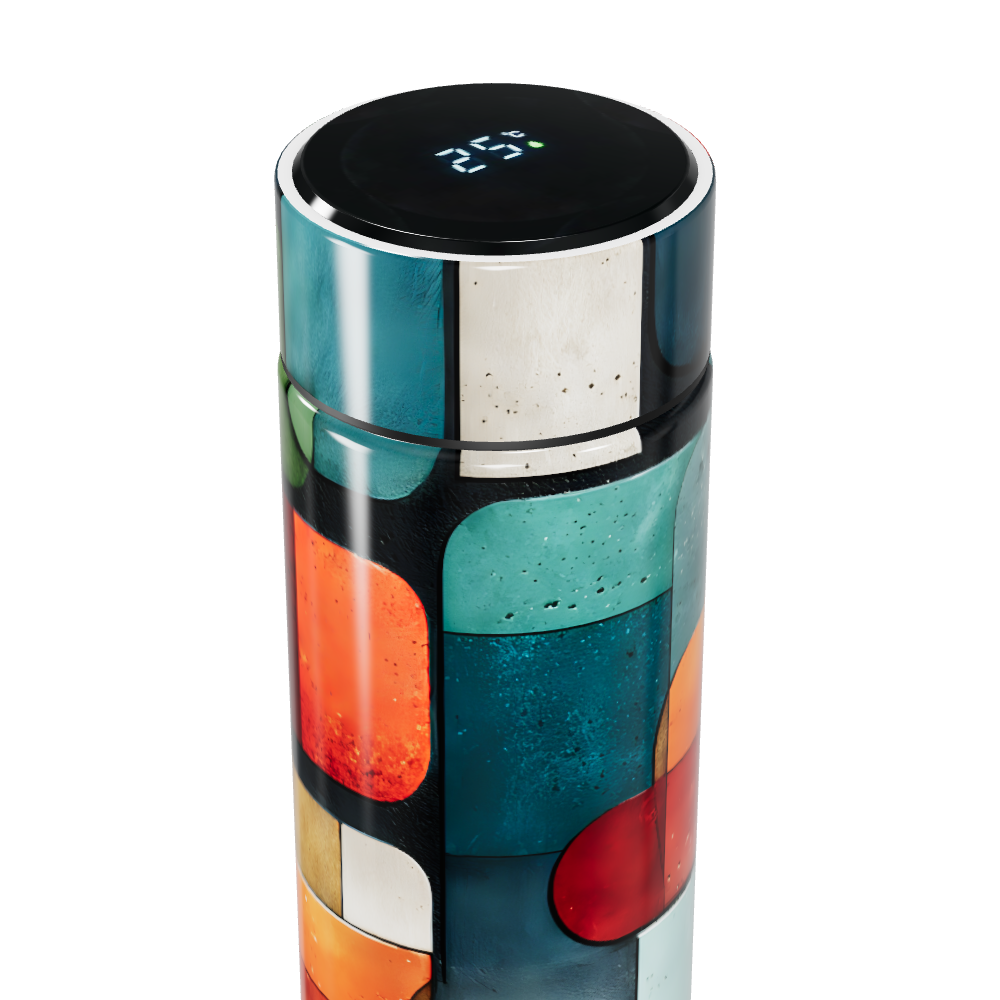 Garrafa Térmica Touch - Estampada Colorida Inox