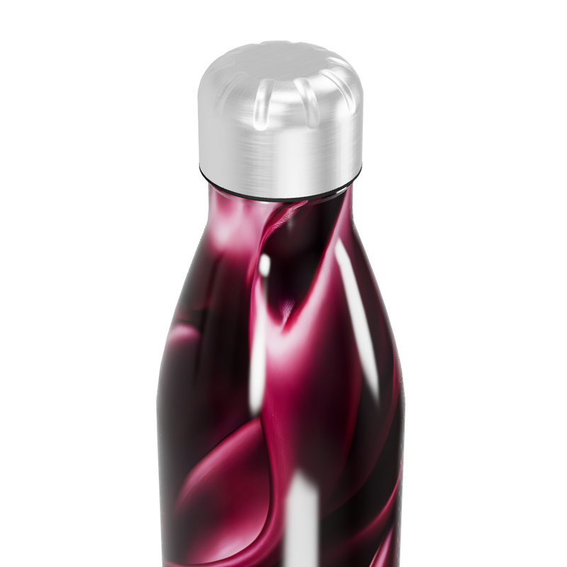 Garrafa Inox - Estampa Abstrata Rosa