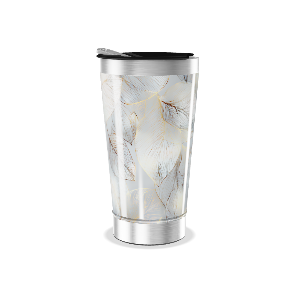 Copo Térmico - Folhas Metálicas Clara