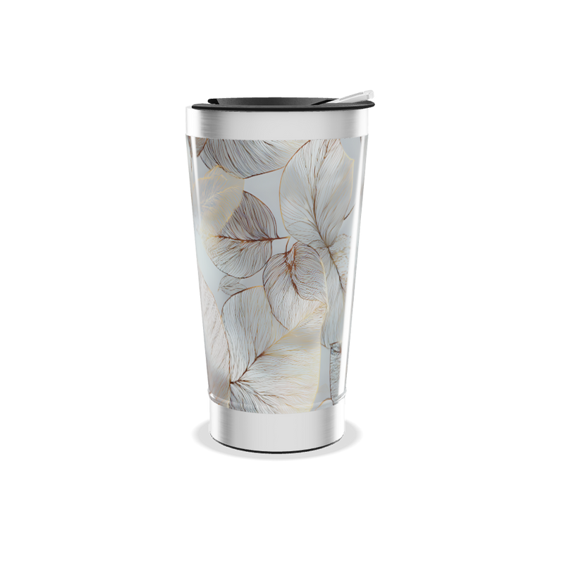 Copo Térmico - Folhas Metálicas Clara
