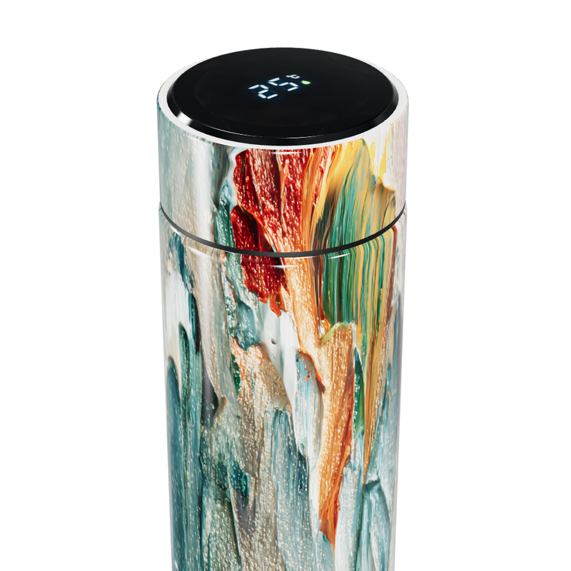 Garrafa Térmica Touch - Estampa Abstrata Colorida