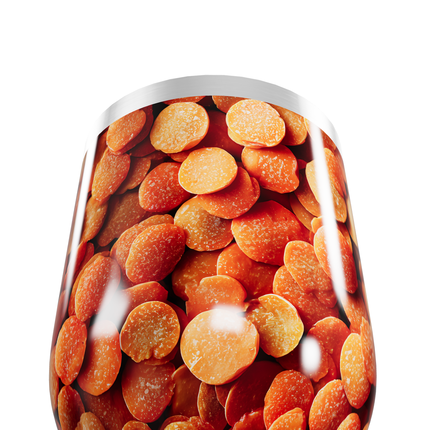 Copo Térmico Slim - Estampa Laranja Grãos