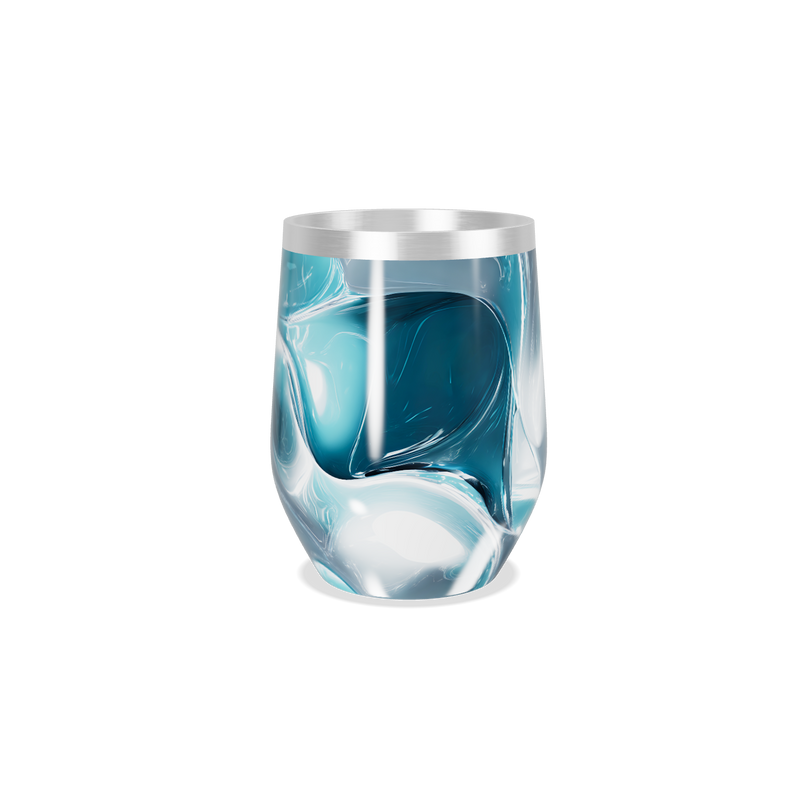 Copo Térmico Slim - Azul Marmorizado Inox