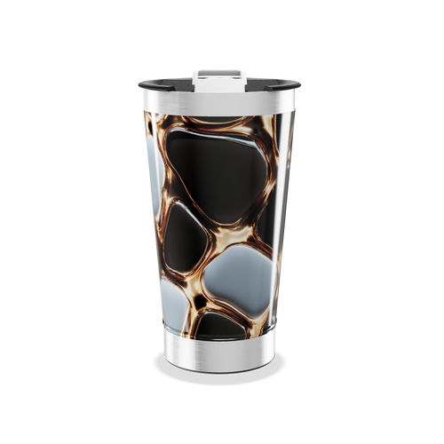 Copo Térmico - Aço com Estampa Abstrata