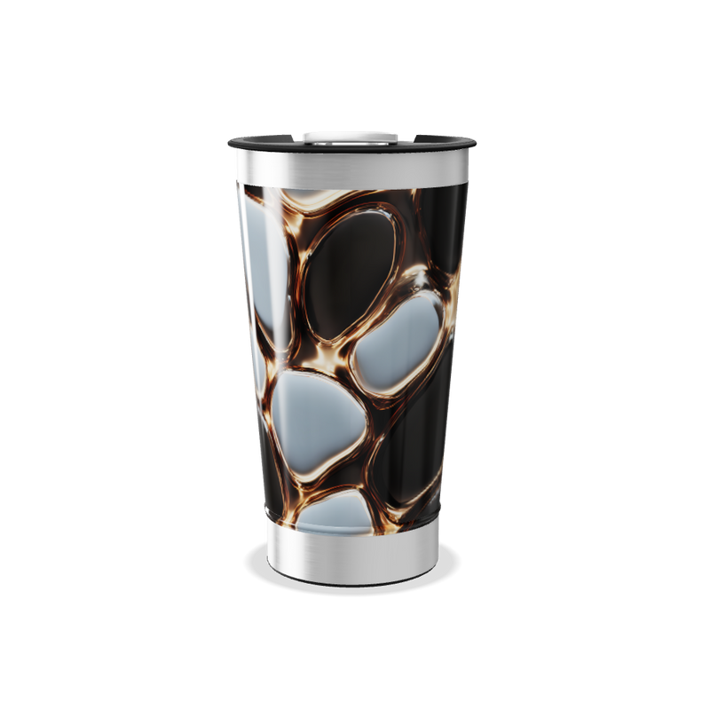Copo Térmico - Aço com Estampa Abstrata