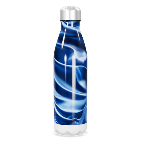 Garrafa Inox Azul - Efeito Mármore