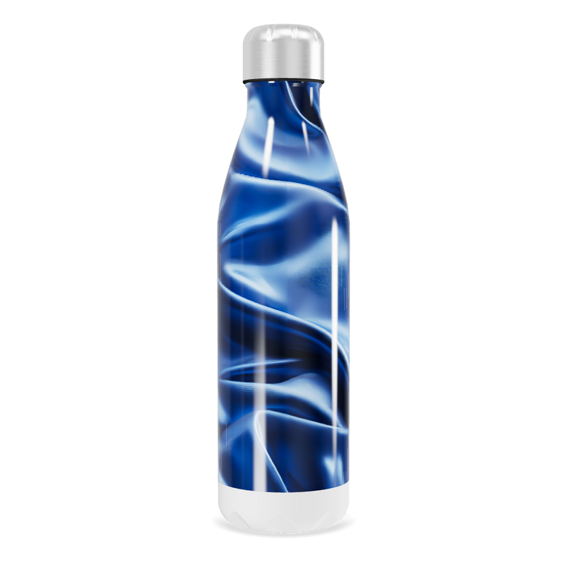 Garrafa Inox Azul - Efeito Mármore
