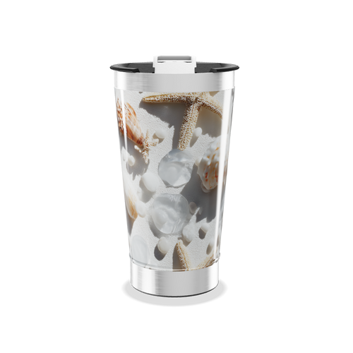 Copo Térmico - Estampa Conchas Marinhas