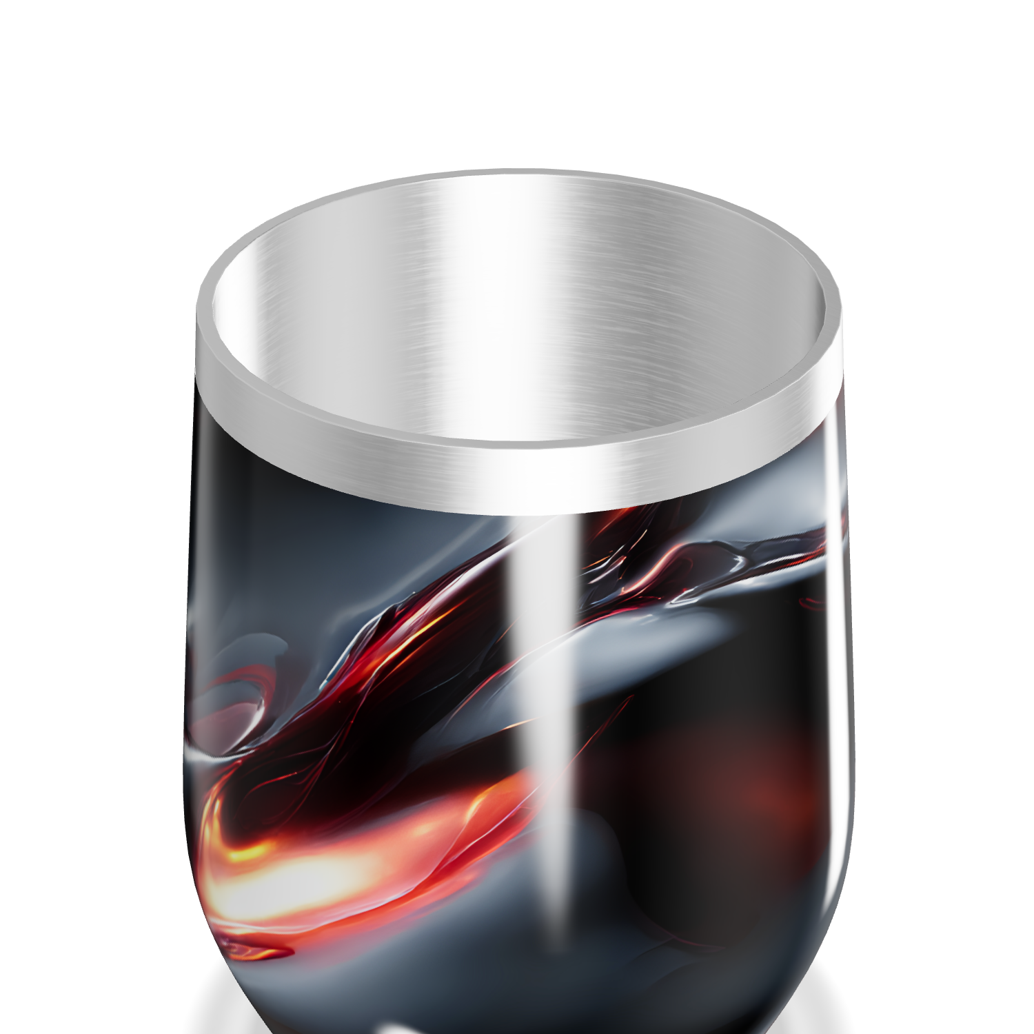 Copo Térmico Slim - Preto com Efeito Marmorizado