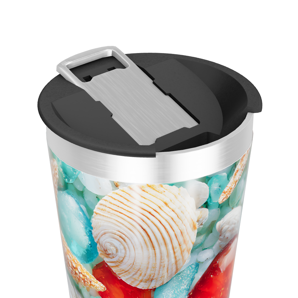 Copo Térmico - Estampa Conchas e Pedras