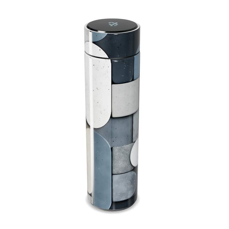 Garrafa Térmica Touch - Design Abstrato Cinza