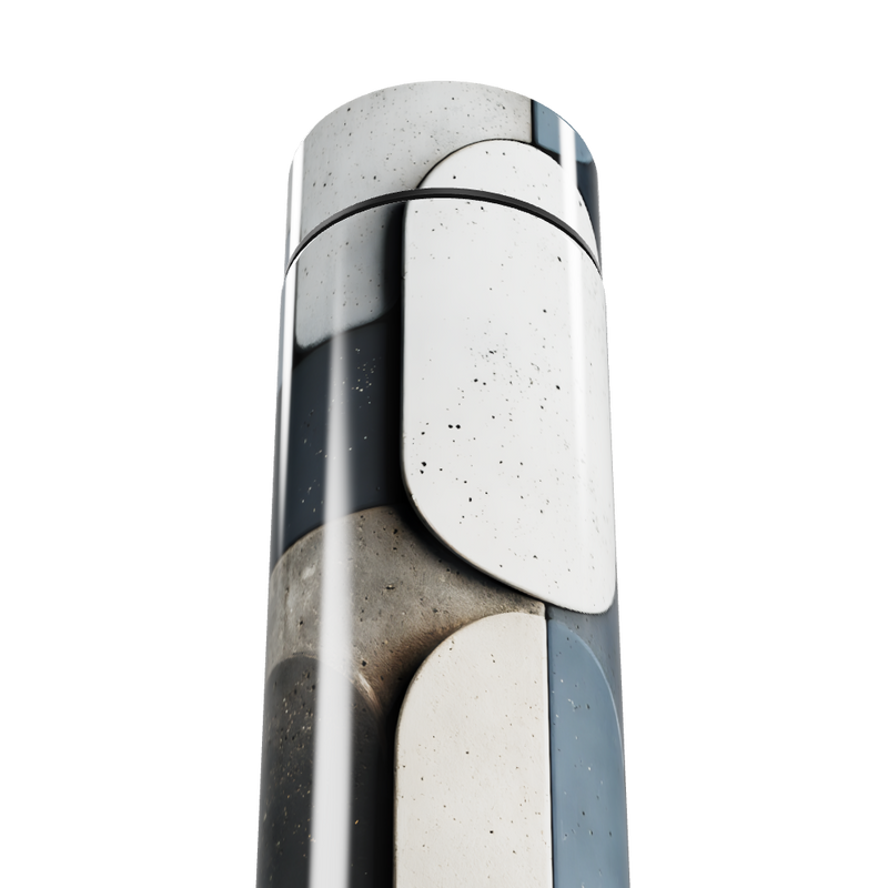 Garrafa Térmica Touch - Design Abstrato Cinza