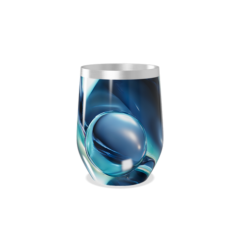 Copo Térmico Slim - Design Azul Abstrato