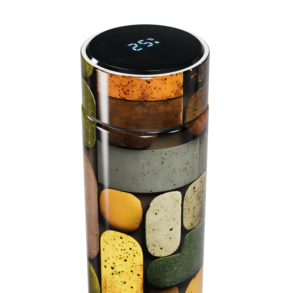 Garrafa Térmica Touch - Estampa Colorida Pedras